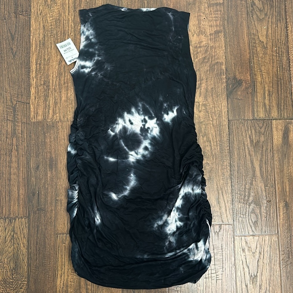 Antistar Black Tie Dye Ruched Dress - Picture 3 of 4